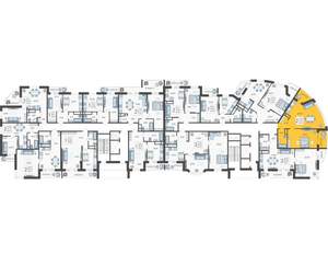 2-к квартира, строящийся дом, 67м2, 2/16 этаж