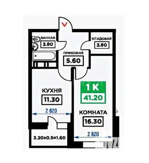 1-к квартира, вторичка, 40м2, 14/19 этаж