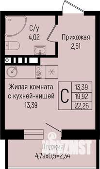 Студия квартира, вторичка, 22м2, 6/14 этаж