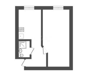 1-к квартира, вторичка, 29м2, 1/5 этаж