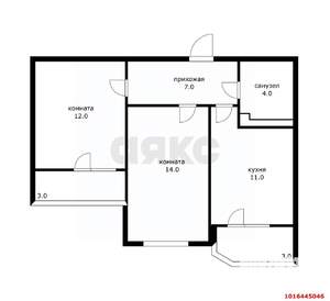 2-к квартира, вторичка, 49м2, 12/18 этаж