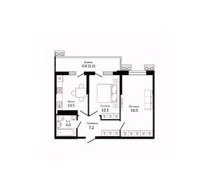 2-к квартира, вторичка, 56м2, 10/23 этаж