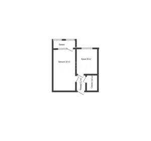 1-к квартира, вторичка, 35м2, 9/16 этаж