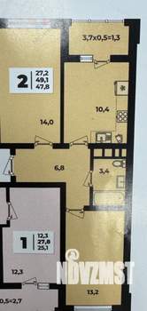 2-к квартира, вторичка, 48м2, 18/19 этаж