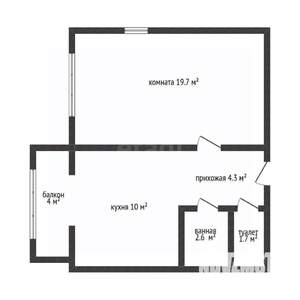1-к квартира, вторичка, 38м2, 6/10 этаж