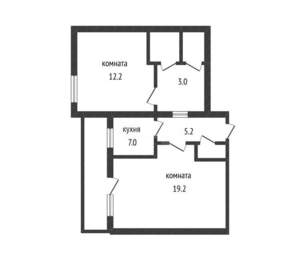 2-к квартира, вторичка, 51м2, 8/9 этаж