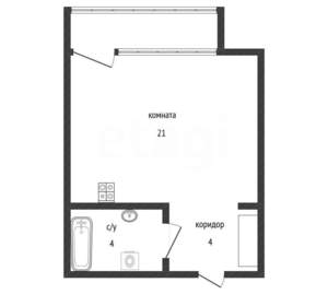 Студия квартира, вторичка, 29м2, 8/10 этаж