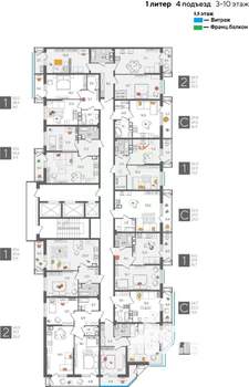 1-к квартира, вторичка, 47м2, 5/24 этаж