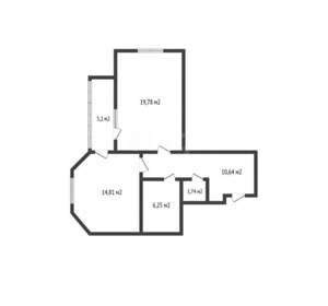1-к квартира, вторичка, 53м2, 5/9 этаж