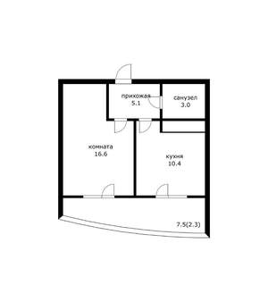 1-к квартира, вторичка, 38м2, 19/20 этаж