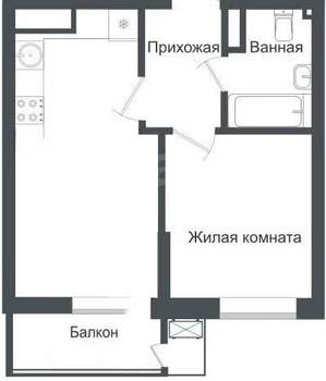 1-к квартира, вторичка, 36м2, 16/16 этаж