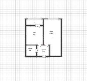 1-к квартира, вторичка, 35м2, 16/23 этаж