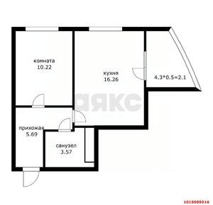 1-к квартира, вторичка, 36м2, 23/24 этаж