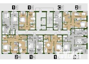 1-к квартира, вторичка, 48м2, 14/16 этаж