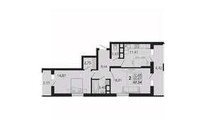 2-к квартира, вторичка, 67м2, 15/18 этаж