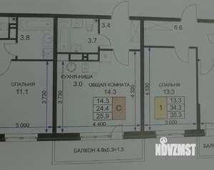 1-к квартира, вторичка, 31м2, 4/16 этаж