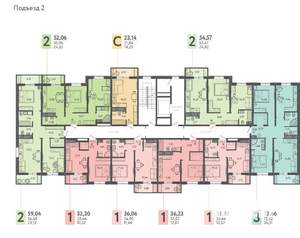 2-к квартира, вторичка, 59м2, 4/16 этаж