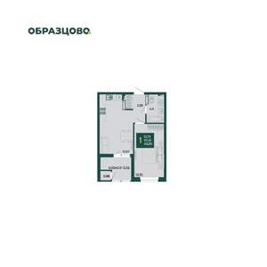 1-к квартира, вторичка, 41м2, 9/18 этаж