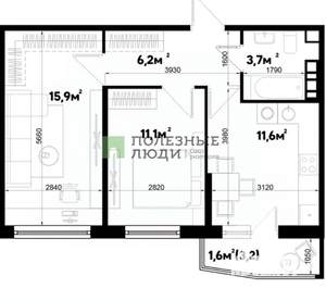 2-к квартира, вторичка, 50м2, 4/9 этаж