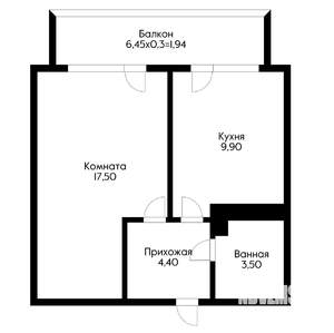 1-к квартира, вторичка, 39м2, 13/20 этаж