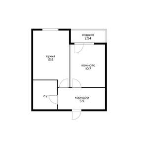 1-к квартира, вторичка, 35м2, 8/9 этаж
