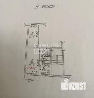 2-к квартира, вторичка, 45м2, 3/5 этаж