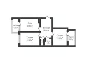 2-к квартира, вторичка, 63м2, 15/16 этаж