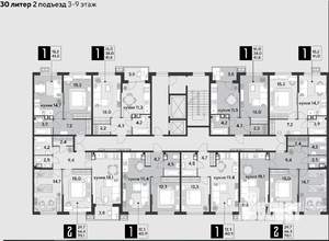 2-к квартира, строящийся дом, 70м2, 5/9 этаж