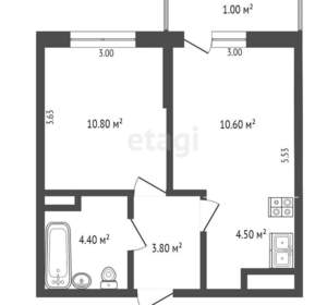 1-к квартира, вторичка, 35м2, 16/16 этаж