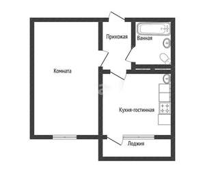 1-к квартира, вторичка, 36м2, 9/12 этаж