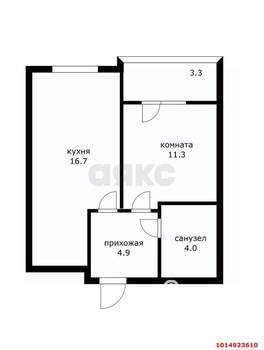 1-к квартира, вторичка, 40м2, 13/19 этаж