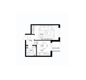 1-к квартира, вторичка, 34м2, 5/9 этаж