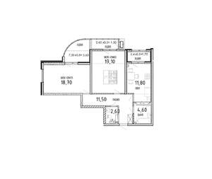 2-к квартира, вторичка, 82м2, 4/17 этаж
