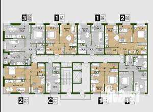 1-к квартира, строящийся дом, 40м2, 6/19 этаж