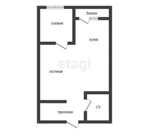 1-к квартира, вторичка, 34м2, 13/19 этаж