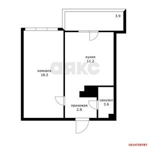 1-к квартира, вторичка, 40м2, 9/12 этаж
