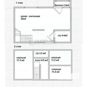 3-к квартира, вторичка, 88м2, 3/3 этаж