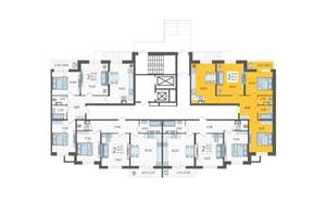 3-к квартира, строящийся дом, 68м2, 1/12 этаж
