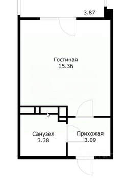 Студия квартира, вторичка, 22м2, 3/9 этаж