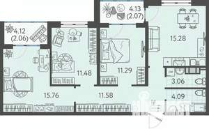 3-к квартира, вторичка, 75м2, 9/9 этаж