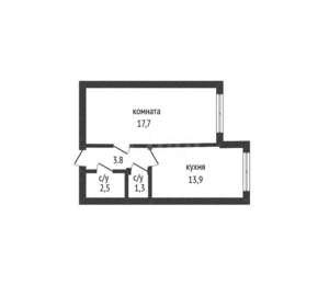 1-к квартира, вторичка, 39м2, 3/7 этаж