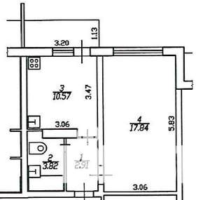 1-к квартира, вторичка, 35м2, 12/16 этаж