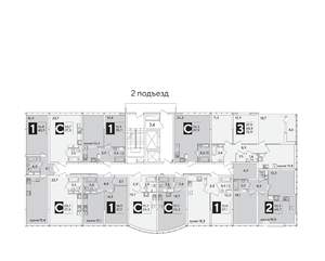 1-к квартира, вторичка, 44м2, 15/16 этаж