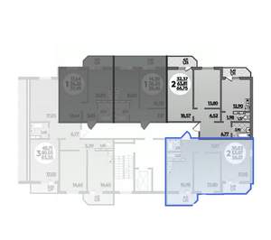 2-к квартира, вторичка, 56м2, 5/8 этаж