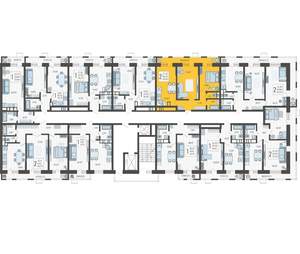 2-к квартира, строящийся дом, 60м2, 2/12 этаж