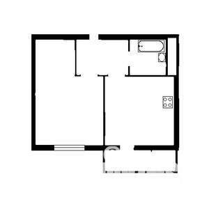 1-к квартира, вторичка, 47м2, 17/22 этаж