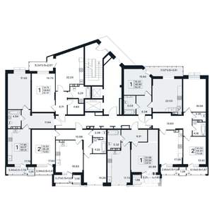 2-к квартира, вторичка, 73м2, 2/12 этаж