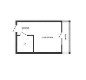 Студия квартира, вторичка, 22м2, 7/9 этаж