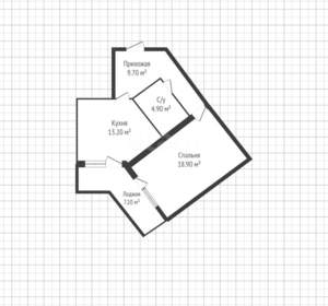 1-к квартира, вторичка, 47м2, 9/10 этаж