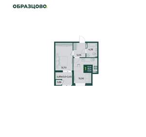 1-к квартира, вторичка, 42м2, 11/18 этаж